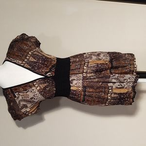 CLEARANCE SALE! Sparklit Sheer V-Neck Mini Dress - Sz S